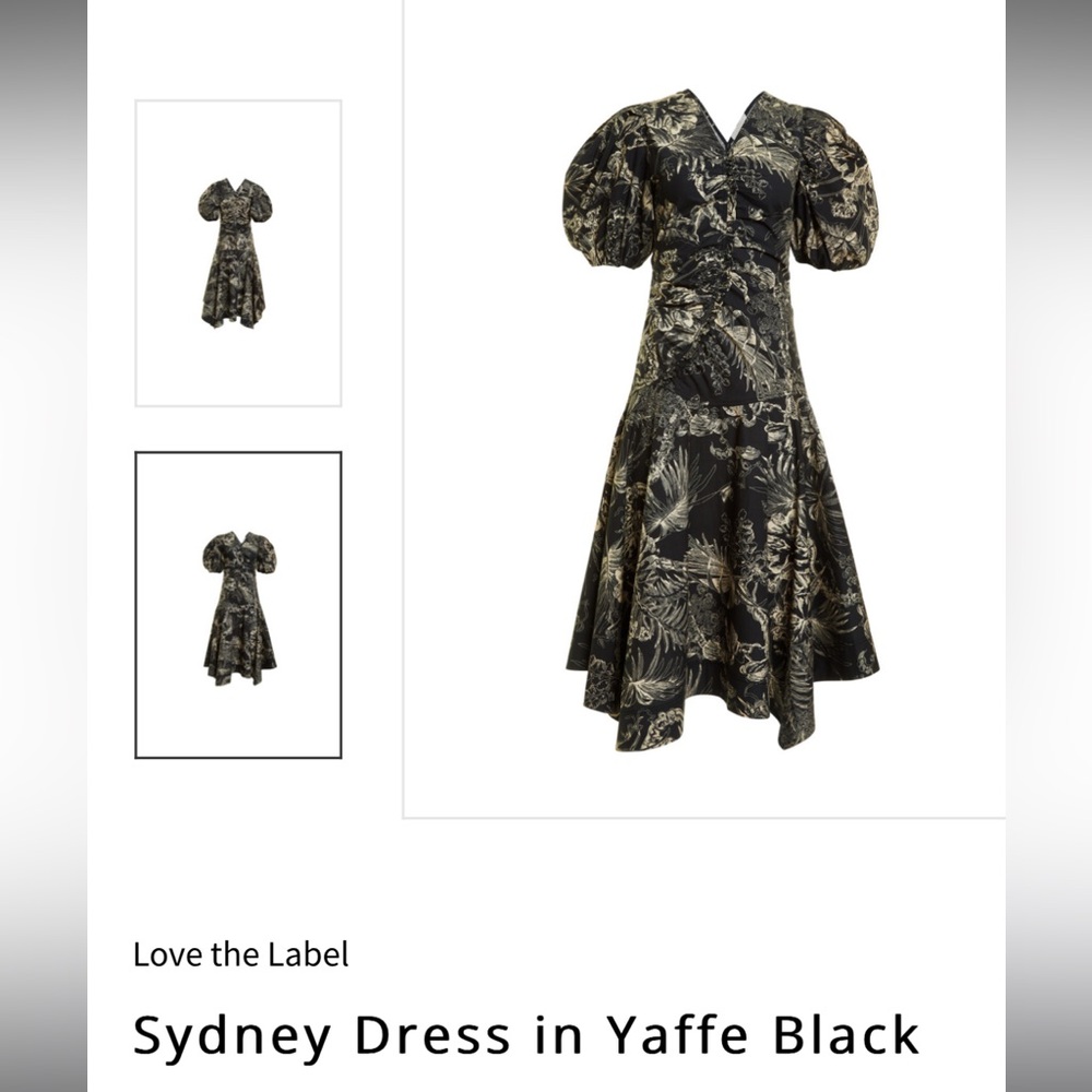 NWT Love the Label Sydney midi dress in black